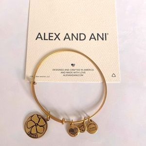 Alex and Ani Friends Gold Tone Bangle Bracelet